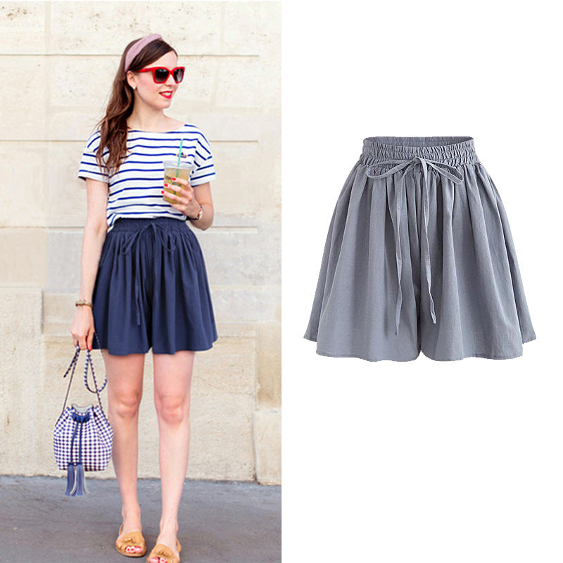 Chiffon Wide-Leg Skort
