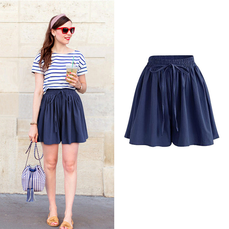 Chiffon Wide-Leg Skort