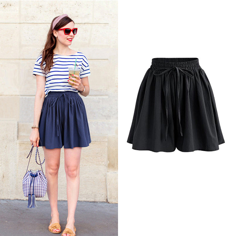 Chiffon Wide-Leg Skort
