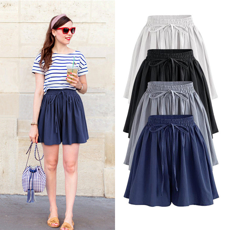 Chiffon Wide-Leg Skort
