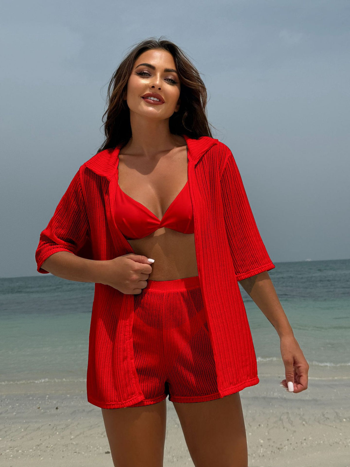 Four-Piece Beach Cover-Up & Swim Set