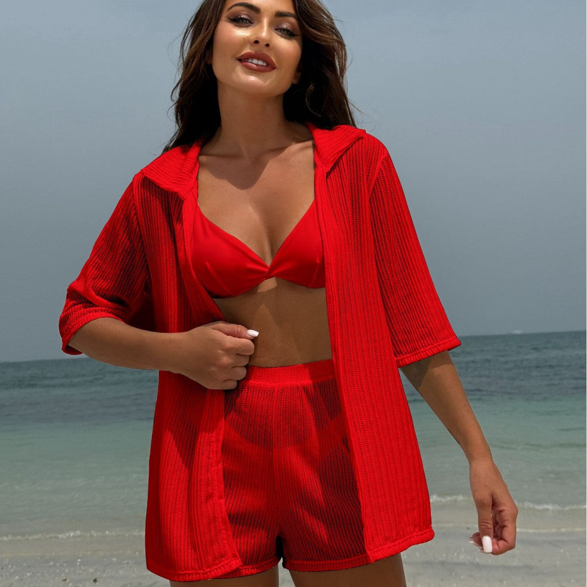 Four-Piece Beach Cover-Up & Swim Set