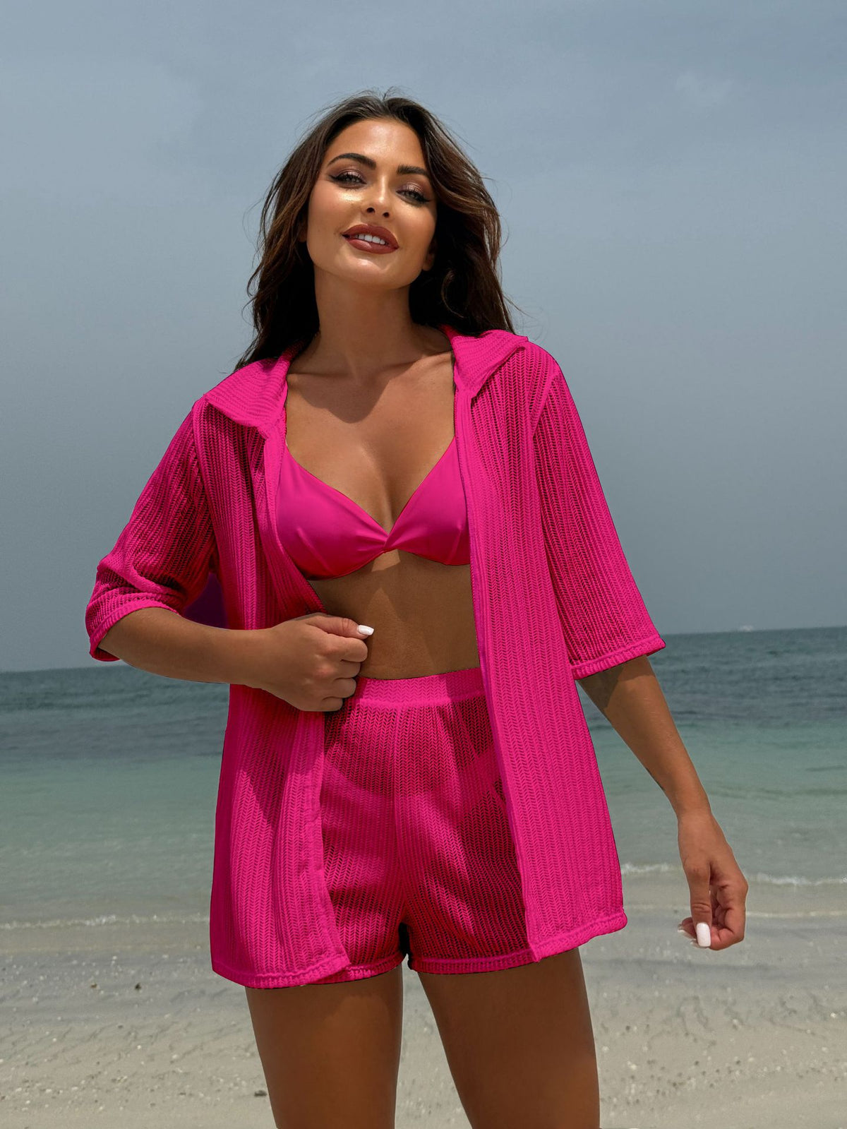 Four-Piece Beach Cover-Up & Swim Set